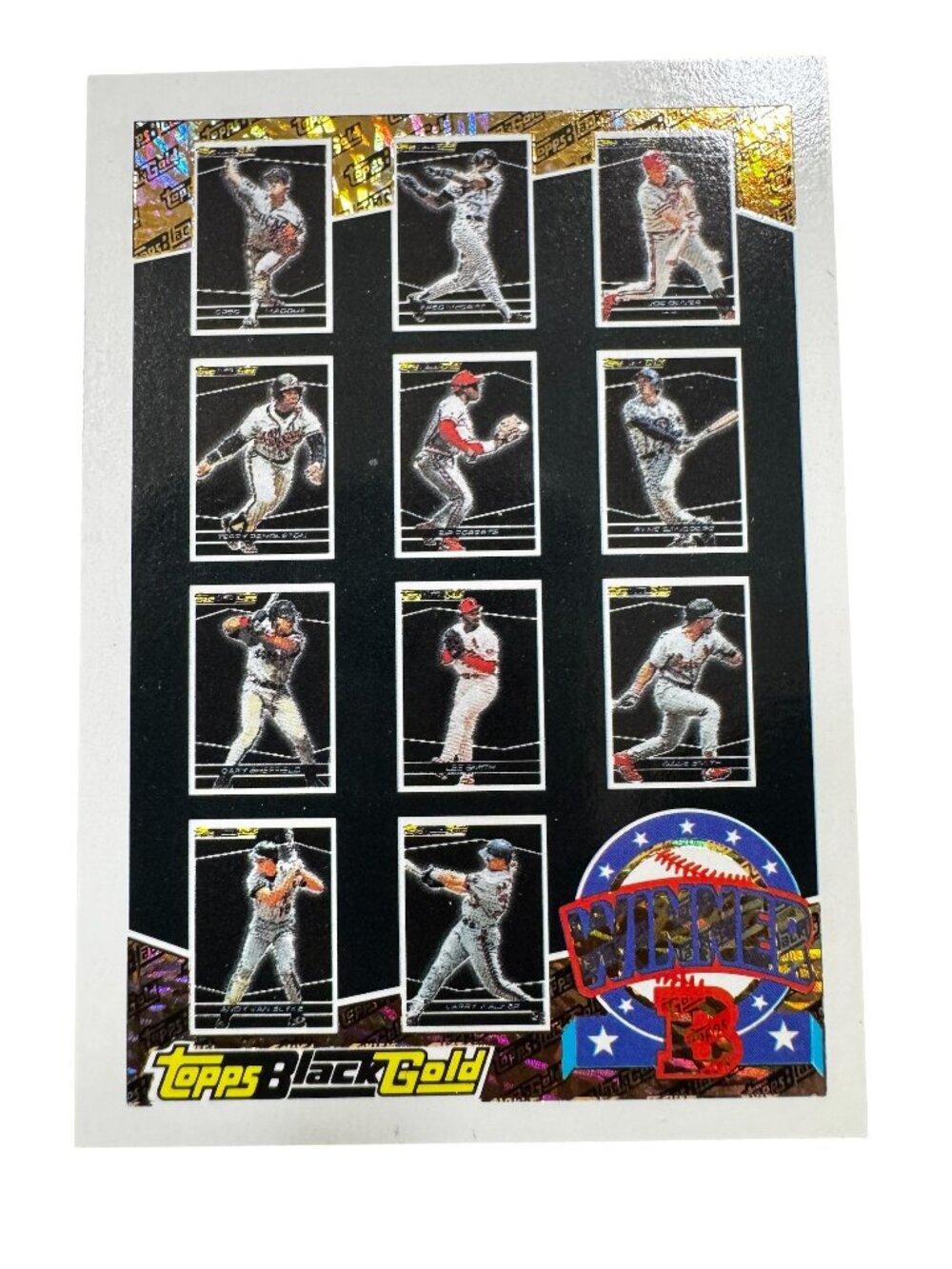 Topps Black Gold 1993 Baseball Group B Winner Redemption Card